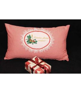 Cadou de Craciun perna decorativa personalizata broderie lumanare