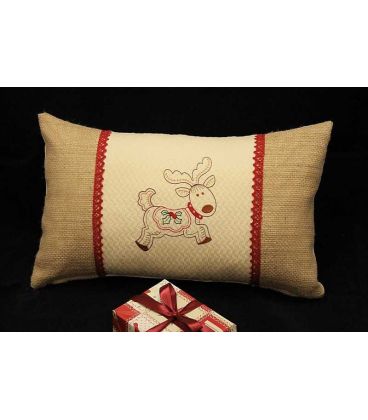 Cadou de Craciun perna decorativa personalizata broderie ren