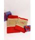 Set prosoape personalizate si decorate culoare rosie
