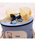 Cutie rotunda ursulet cu papion personalizata cu nume si data botez