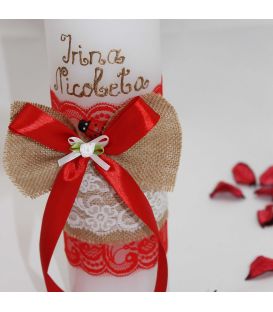 Lumanare botez personalizata Irina Nicoleta