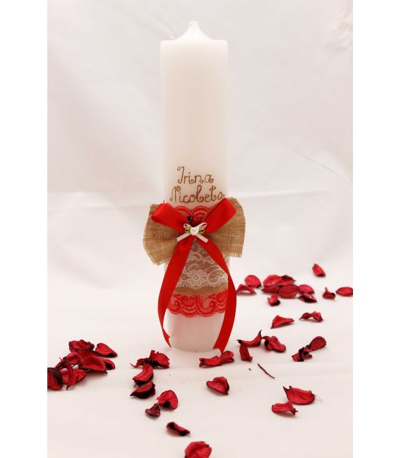 Lumanare botez personalizata Irina Nicoleta