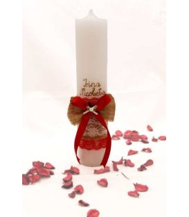 Lumanare botez personalizata Irina Nicoleta