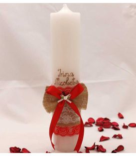 Lumanare botez personalizata Irina Nicoleta