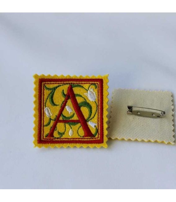 Marturie botez personalizata monograma A