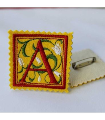 Marturie botez personalizata monograma A