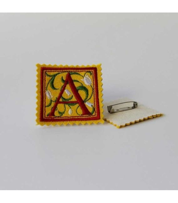 Marturie botez personalizata monograma A