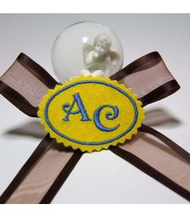 Marturie botez personalizata monograme AC