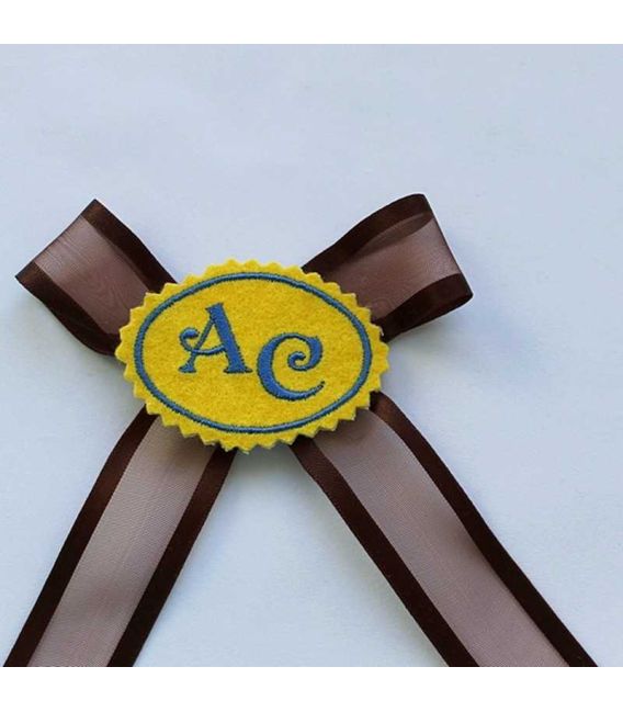 Marturie botez personalizata monograme AC
