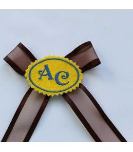 Marturie botez personalizata monograme AC