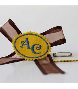 Marturie botez personalizata monograme AC