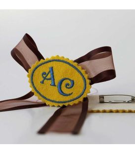 Marturie botez personalizata monograme AC