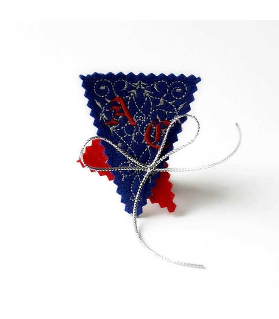 Marturie botez personalizata monograme AD