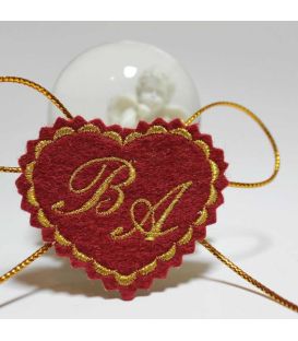 Marturie botez personalizata cu monograme BA