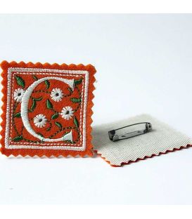Marturie botez personalizata cu monograme C