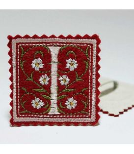Marturie botez personalizata cu monograme I