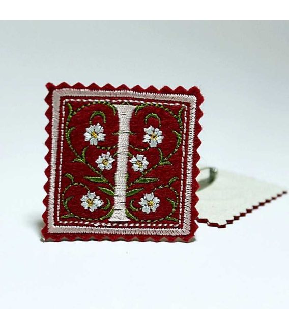 Marturie botez personalizata cu monograme I