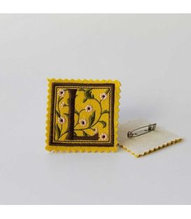 Marturie botez personalizata cu monograme L