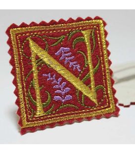 Marturie botez personalizata cu monograme N