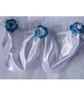 Decor cristelnita botez flori albastre