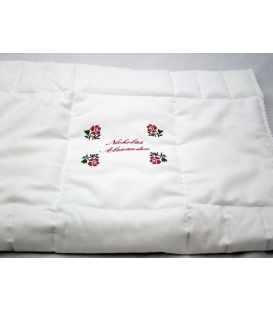Plapumioara botez traditionala brodata floare rosie