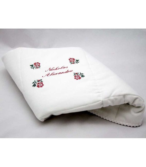 Plapumioara botez traditionala brodata floare rosie