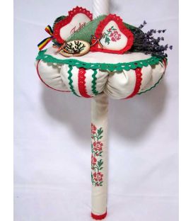 Lumanare botez traditionala ceramica Horezu