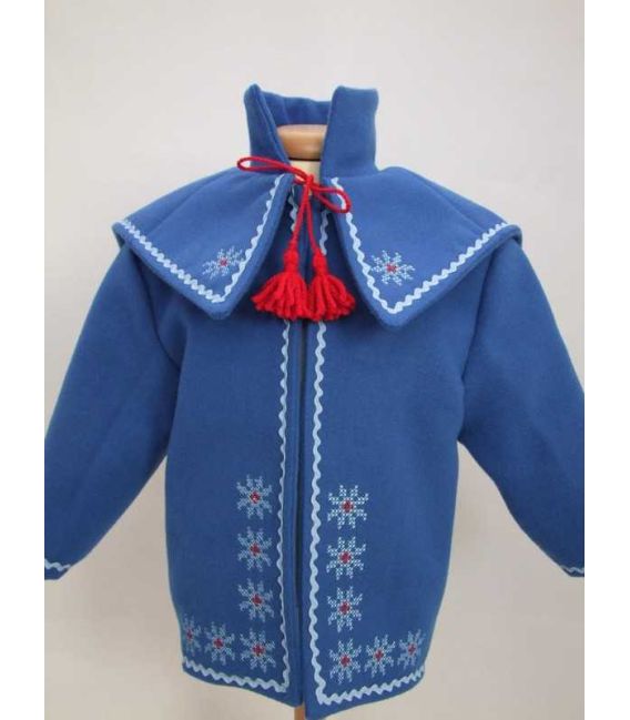 Set palton botez traditional si caciulita brodate