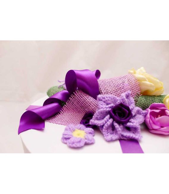 Cutie botez rotunda Ingeras si Crin decoratiuni crosetate