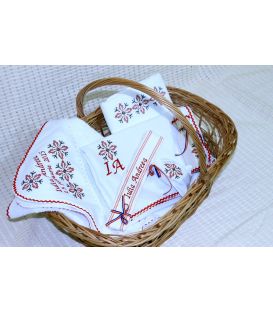 Trusouri botez traditionale - Trusou botez complet, traditional, fetite, broderie stelute