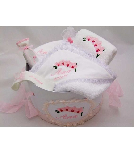 Trusou botez personalizat orhidee