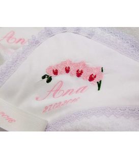 Trusou botez personalizat orhidee