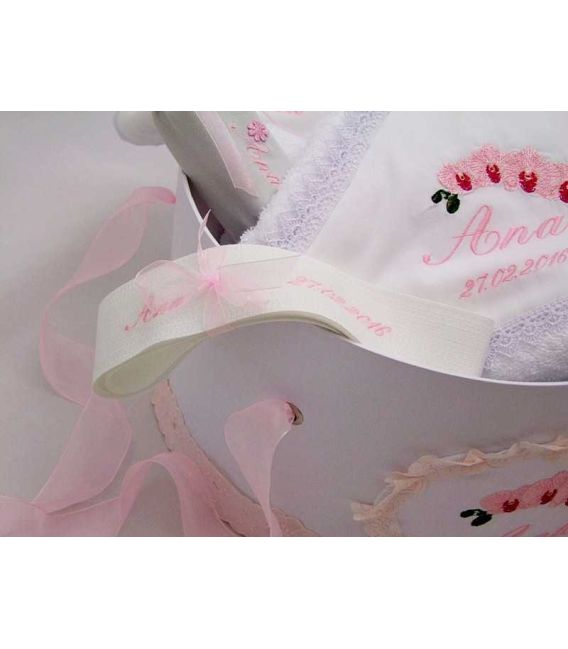 Trusou botez personalizat orhidee