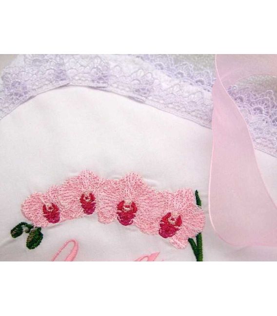 Trusou botez personalizat orhidee