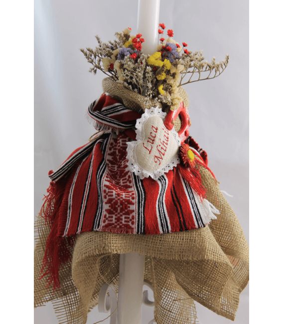 Lumanare botez traditionala Luca