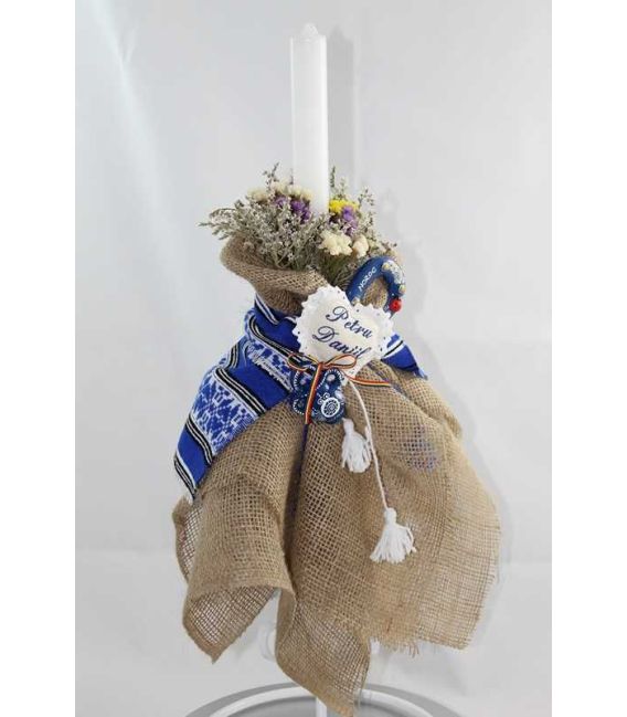 Lumanare botez traditionala Petru