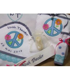 Trusou botez personalizat flower power