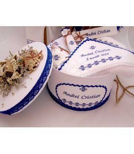 Set traditional albastru baieti sibiu