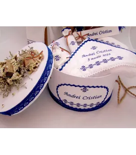 Set traditional albastru baieti sibiu