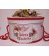Cutie rotunda botez personalizata ingeras traditional