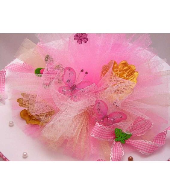 Cutie botez personalizata cu broderie Soare si Jucarii