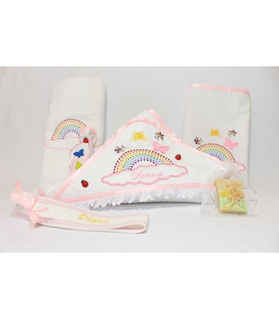 Trusou botez personalizat norisor si curcubeu