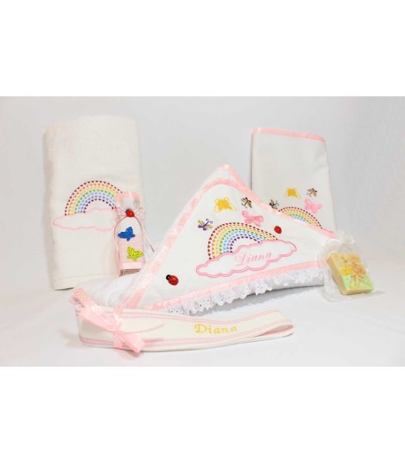Trusou botez personalizat norisor si curcubeu