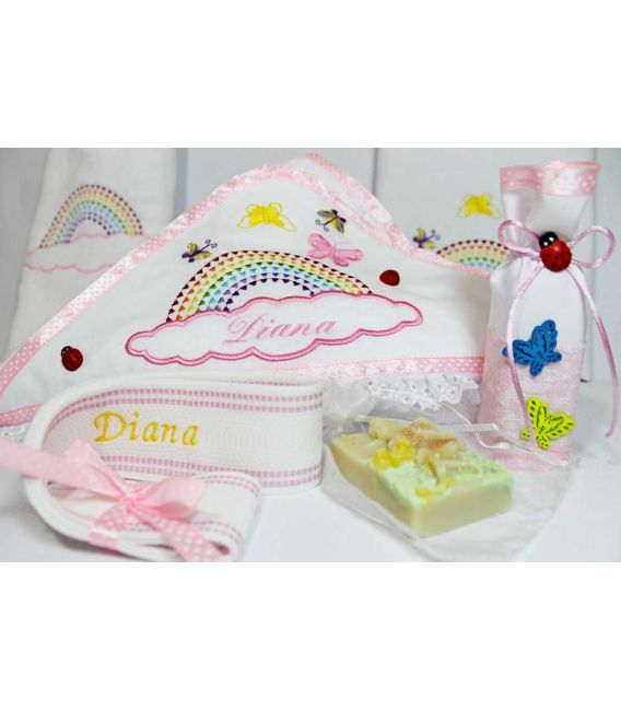 Trusou botez personalizat norisor si curcubeu
