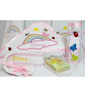 Trusou botez personalizat norisor si curcubeu