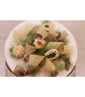 Trusou botez personalizat si cutie botez broderie calut