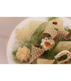 Trusou botez personalizat si cutie botez broderie calut