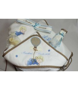 Trusou botez personalizat si cutie botez bebelus si balon