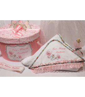 Trusou botez personalizat si cutie botez fluturasi