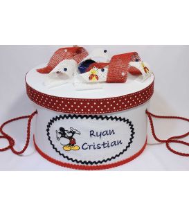 Cutie  Mickey Mouse personalizata cu nume si data botez